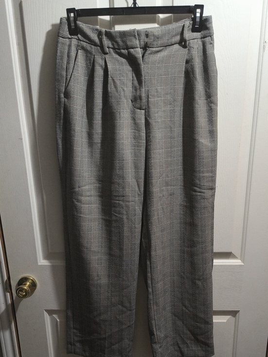 Nine West Denim - Nine West Black and White Glen Plaid Wide-Leg Pants